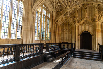 Fototapeta premium Interior view of the Divinity School in Oxford, UK