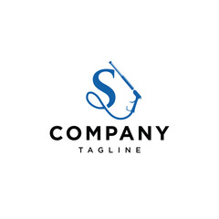 Letter S Water Jet Cleaning Vector logo icon template.eps
