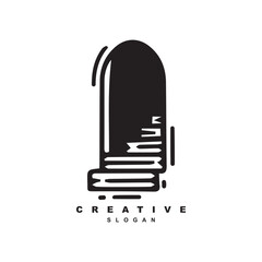 Hand drawn stair dark room logo design for your brand or business