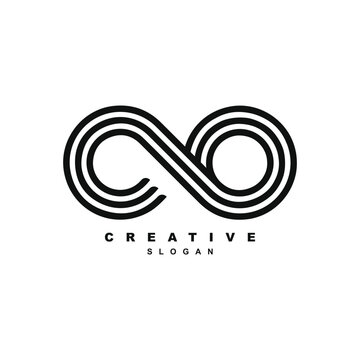 Creative loop infinity limitless logo design for your brand or business