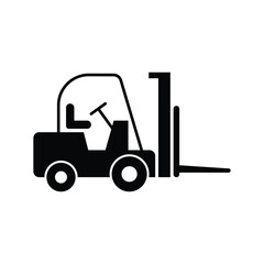 forklift icon design. isolated on white background. vector illustration
