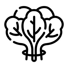 spinach Line Icon