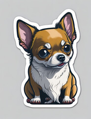 Cute Dog Pet Brown Chihuahua Sticker