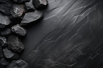 black stone background  and premium design material
