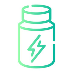 protein capsules Line Gradient Icon