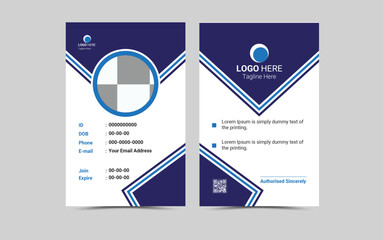 Vector Modern ID Card Layout Template Design