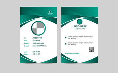 Vector Modern ID Card Layout Template Design