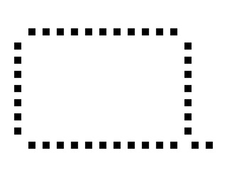 	点線のドット絵の吹き出し(白塗り)