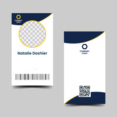 Managing director id card template with minimalist elements