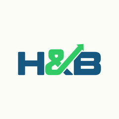 Logo design graphic concept creative abstract premium free vector stock letter H and B with up arrow point increase. Related symbol business progress