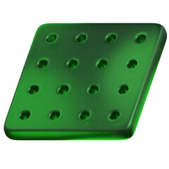 3D Green Geometric Shape Render