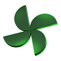 3D Green Geometric Shape Render