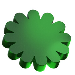 3D Green Geometric Shape Render