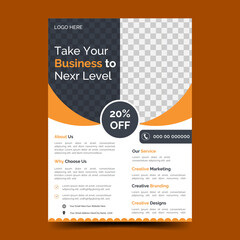Business Flyer Template Corporate flyer, perfect for creative professional business, Annual report brochure flyer design template vector	
