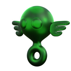 3D Green Geometric Shape Render