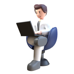 3D illustration of a business man