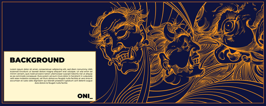 Background oni with dummy text