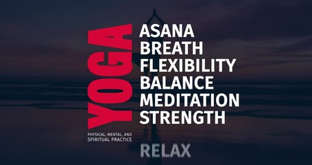 The Transformative Journey of Yoga: Asana, Breath, and Meditation. Word Cloud Animation