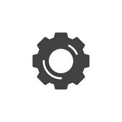 Settings gear vector icon