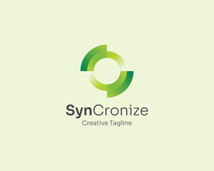 Sync creative with green circle logo