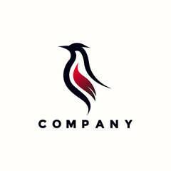 Modern abstract bird logo illustration design