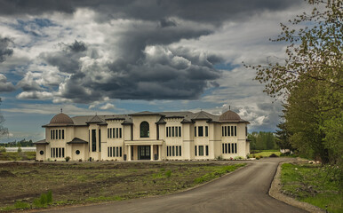 New big custom made luxury house in rural in British Columbia. A modern and luxurious residence - Lifestyle concept