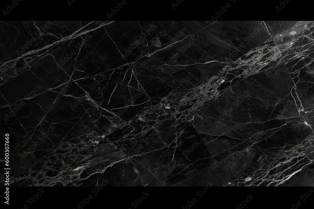 Poster top view of black and gray textured stone pattern background. generative ai illustrations.