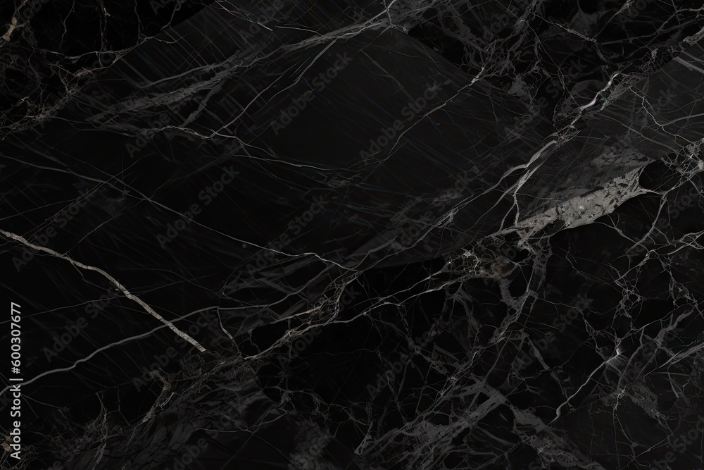 Poster top view of black and gray textured stone pattern background. generative ai illustrations.
