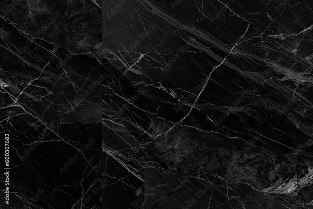Poster top view of black and gray textured stone pattern background. generative ai illustrations.