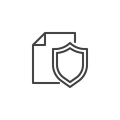 Insurance document line icon