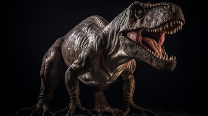 Obraz na płótnie Canvas Full body portrait, award winning wildlife photography of an angry tyrannosaurus rex, tyrannosaurus rex 3d render, tyrannosaurus rex dinosaur, wallpaper, Generative AI