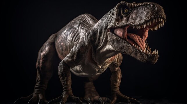 Full body portrait, award winning wildlife photography of an angry tyrannosaurus rex, tyrannosaurus rex 3d render, tyrannosaurus rex dinosaur, wallpaper, Generative AI
