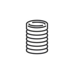 Stack of coins line icon