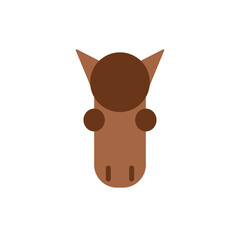 Horse cartoon on white background, vector illustration in flat cartoon design.
