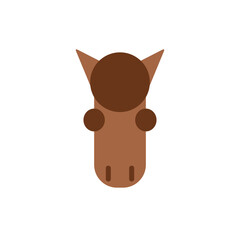 Horse cartoon on white background, vector illustration in flat cartoon design.