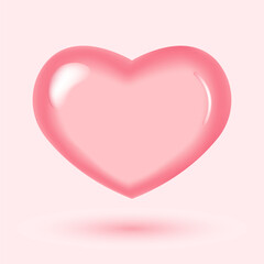 3d love like icon. Notification chat bubble with heart isolated on blue background. Favorite message, best feedback and 3d follow chat box. Love heart bubble. Social media comment. Vector