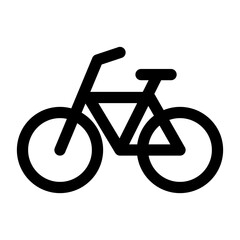 乗り物、自転車を表すラインスタイルのアイコン