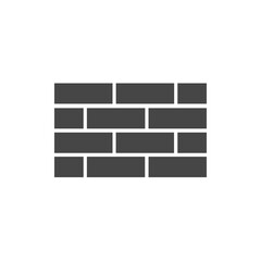 Stack of brick walls silhouette on white background, vector illustration in flat design.