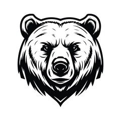 Bear Portrait Vector Logo