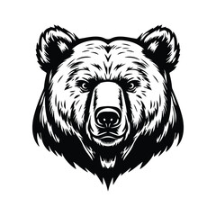 Bear Portrait Vector Logo