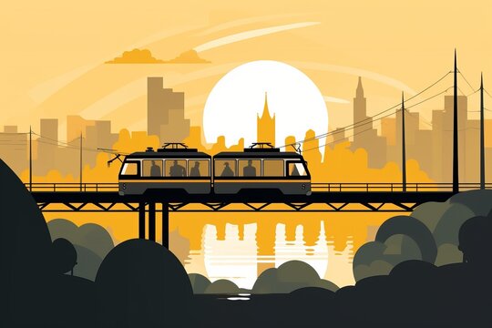 Train IN Vector | Created With Generative AI