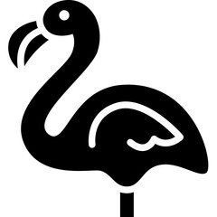 flamingo solid icon