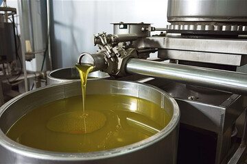 Fototapeta na wymiar machinery liquid factory production industrial olive oil tanks industry food. Generative AI.