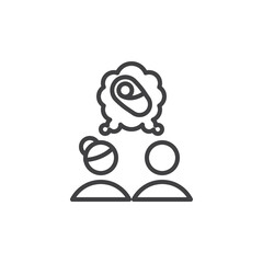 Childlessness line icon