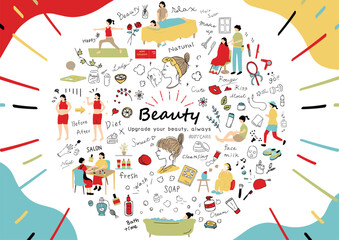 女性の美容に使いやすいイラスト素材集