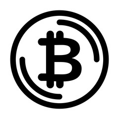金融、ビットコイン、暗号資産を表すラインスタイルのアイコン