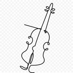 cello silhouette, One continuous single line hand  © 206925HARY