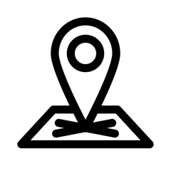 物流、位置情報を表すラインスタイルのアイコン