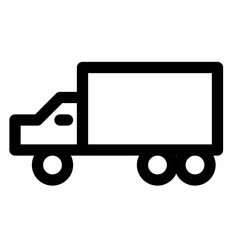 物流、トラックを表すラインスタイルのアイコン