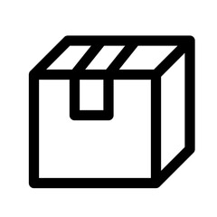 物流、段ボール、箱を表すラインスタイルのアイコン